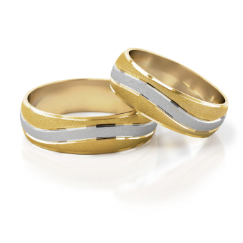 Preview: Stelmach Trauringe Weiss-Gelbgold Bad Kissingen 115